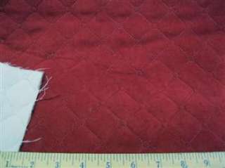 Fabric Microfiber Suede Quilted Upholstery Cranberry 225V  