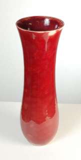 Unique Red Tall Hand Made Porcelain Vase m247  