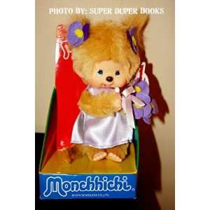 Monchhichi 30th Anniversary Girl Dolled up in Purple Flowers and 