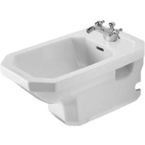  Duravit D1001700 1 Hole Wall Mounted Bidet In White Finish 