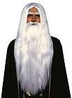 MAGICAL MERLIN WIZARD LONG WHITE WIG AND BEARD COSTUME