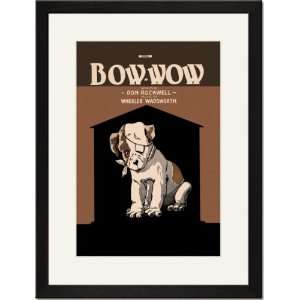  Black Framed/Matted Print 17x23, Bow Wow