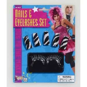  80s Zebra Nails & Lashes   80s Punk Beauty