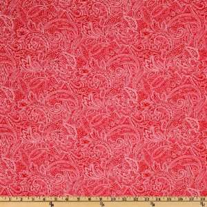   Packed Paisley Red/White Fabric By The Yard Arts, Crafts & Sewing