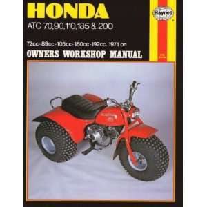  Honda ATC70, 90, 110, 185 & 200 Haynes Repair Manual 