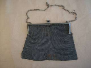 Antique Victorian Metal Mesh Bag Purse.  