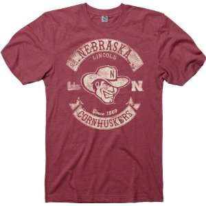 Nebraska Cornhuskers Heathered Red Rockers Ring Spun T Shirt  