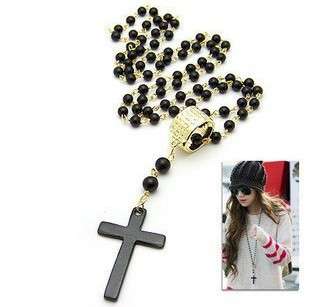 Fashion Retro hot Black Cross Style charm Pendent Necklace so nice 