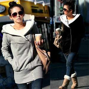   Fashion Women Hoodie Jacket Coat Warm Outerwear Hooded Zip Hta  