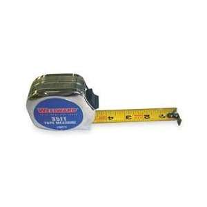  Westward 1MKT3 Measuring Tape, 35 Ft, Chrome, Thumb Lock 