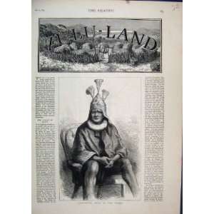   Portrait 1879 Cetewayo King Zulus Zulu Land Old Print