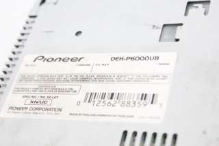 Pioneer DEH P6000UB USB/CD/ In Dash Receiver   W/ REMOTE cxc9113 
