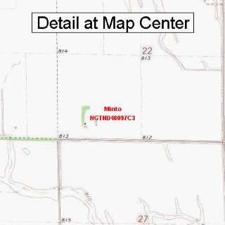  USGS Topographic Quadrangle Map   Minto, North Dakota 