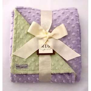  Lavender & Green Minky Dot Blanket Baby
