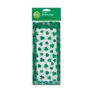  Wilton Party Bags 9 1/2X4 With Ties 20/Pkg Shamrock 