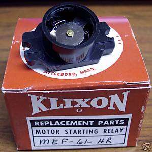 KLIXON Motor Starting Relay MEF 61 HR  