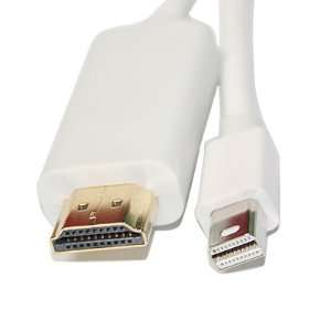  HDE White Mini Display Port to HDMI Cable/Adapter (6 Feet 