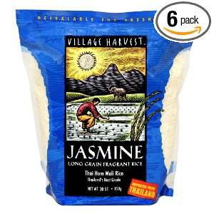 Village Harvest Thai Jasmine Rice, 30 Ounce Bags (Pack of 6)  