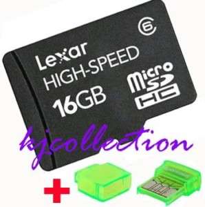 Lexar 16GB Micro SDHC Class 6+SD Adapter+USB Reader T86  