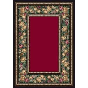 Milliken English Floral 2 8 x 3 10 red Area Rug 
