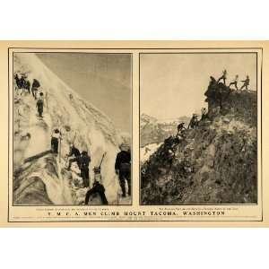  1908 Print Volcano YMCA Men Mount Tacoma Washington 