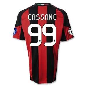  AC Milan 10/11 CASSANO Home Soccer Jersey Sports 