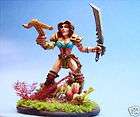 Mageknight painted miniature Female Warrior Thief, Mageknight Metal 