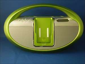 iLive iB3 Green Portable iPod Dock & AM/FM Radio  