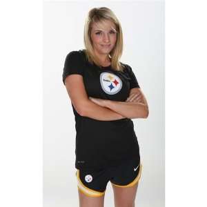 Pittsburgh Steelers Womens Nike Tempo Track Running Shorts (Black 
