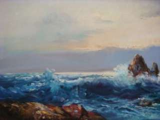 Deaca Huge Seascape Impressionist Oil Painting Art  