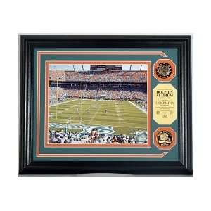 Miami Dolphins Dolphin Stadium Photomint with 2 24KT Gold Coins 