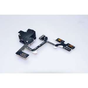   Audio Jack Flex Cable For iPhone 4G Black Cell Phones & Accessories