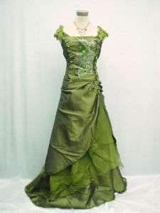 22 24 Green Masquerade Titanic Victorian Ball Dress  