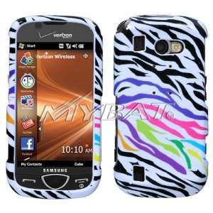 SAMSUNG i920 (Omnia II) Rainbow Zebra Skin Phone Protector Cover