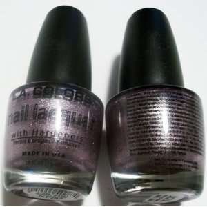  LA. Colors Nail Polish Lacquer Metallic Purple (2) 0.44 FL 