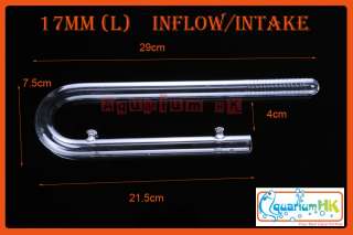 Glass Lily Aquarium Inflow Intake 17mm Pipe (PM L)  