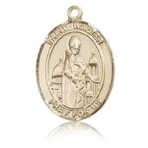  14kt Yellow Gold 1in St Walter Medal Jewelry