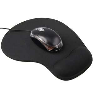 NEW Black Soft Wrist Comfort Mice Mouse Pad Office 