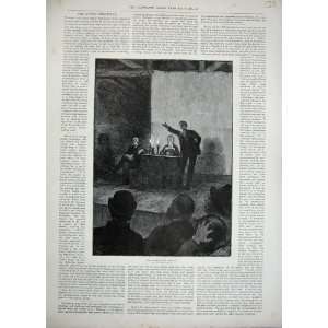    1892 Travelling Operator Man Stage Candle Light Art