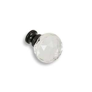  #G 90 CKP Brand Clear Glass Knob with Oil Rubbed Bronze 