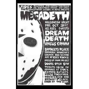  Megadeth Live Halloween Concert Sheet 11 X 17 