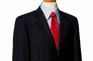   Daniele $1295 Navy Chalkstripe 150s Wool Mens Designer Business Suit