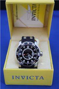 Mens Invicta 6987 Scuba Pro Diver Black Dial Rubber GMT Watch New 