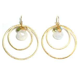 Nina Nguyen 22K Gold Vermeil Casablanca Double Hoop Dangle Earrings 