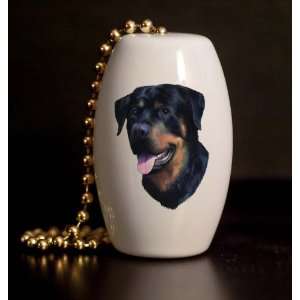  Rottweiler Porcelain Fan / Light Pull