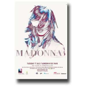   Madonna Poster   Concert Flyer   2012 MDNA Tour London