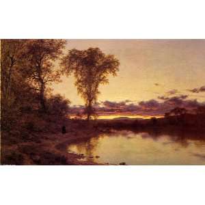 FRAMED oil paintings   Jervis McEntee   24 x 14 inches   Twilight, a 