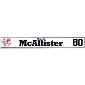  Zach McAllister #80 2010 Yankees Spring Training Game Used 