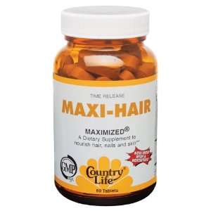   Country Life   Maxi Hair Maximized, 60 tablets