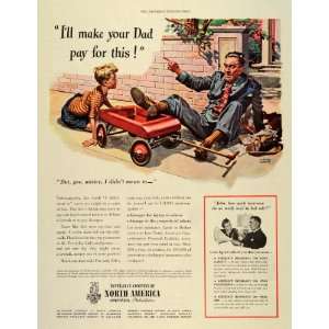  1945 Ad Insurance Company Of North America Wagon Child 